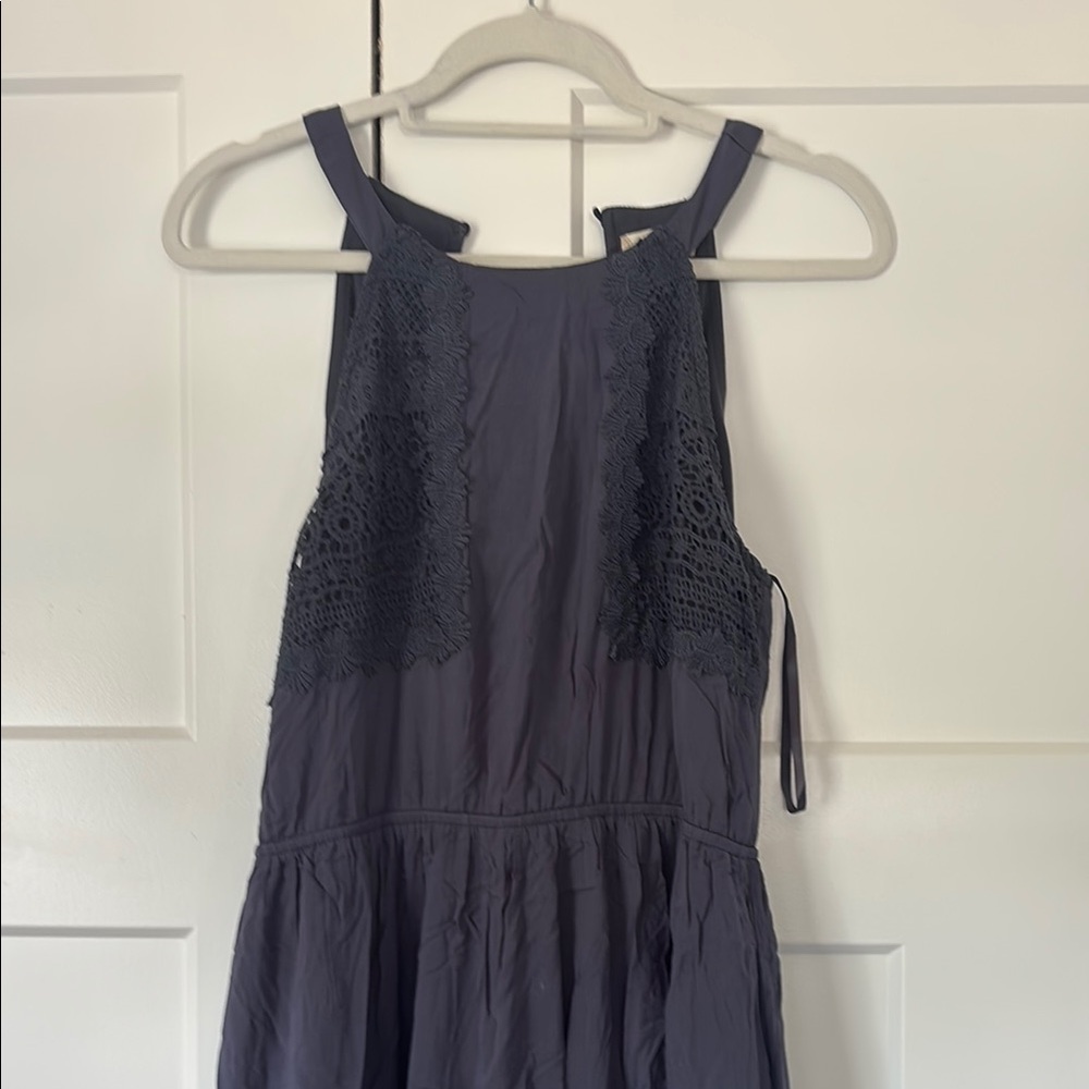 Elegant Gray/Blue Maxi Dress